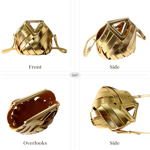 Bolso tipo cubo tejido vegano para mujer miniatura 4