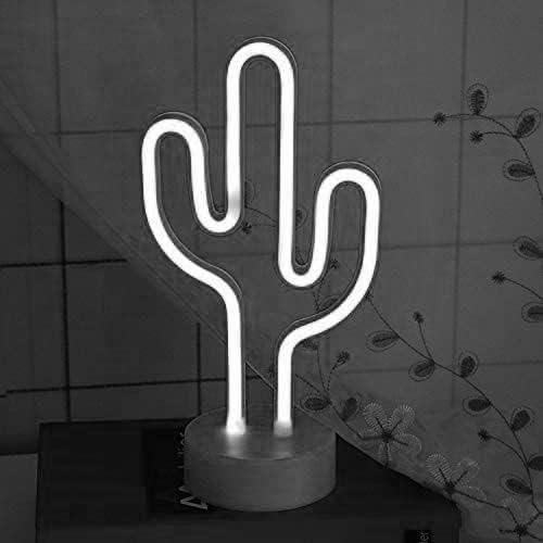 Miniatura 3 de LINJIA Letrero de neón, luz nocturna LED USBbatería, luces de neón de cactus con base, para decoración de dormitorio, sala de juegos, bar, fiesta,