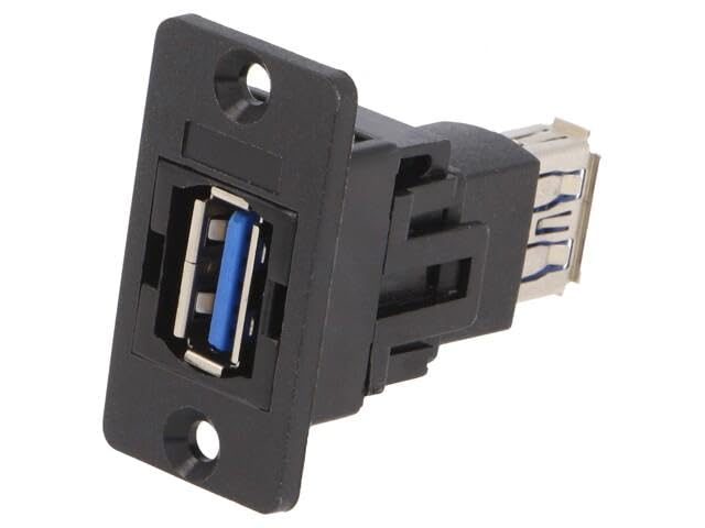 Adaptateur USB A socle CLIFF pour intégration panneau de deux côtés