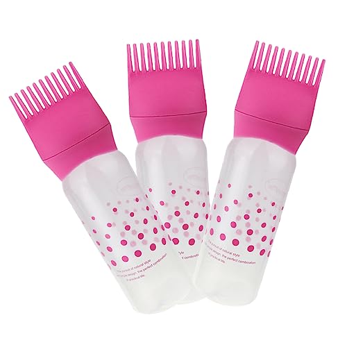 FRCOLOR Root Comb Applicator Bottles Comb Bottle for Hair Coloring Dyeing Oiling Styling