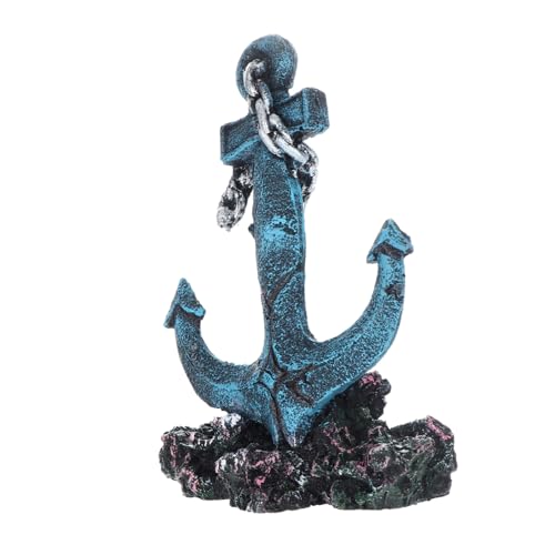 DOITOOL 1Pièce Ornement Résine Ancre de Bateau pour Aquarium Décoration de Réservoirs de Poissons Accessoire de Paysage Nautique Décor Élégant et Réaliste
