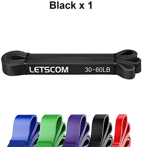 LETSCOM Pull Up Assist Band, Extra Durable Resistance Band, Stretch Band, Elastic Exercise Band for Chin-ups Powerlifting Stretching Mobility Fitness Strength Training Yoga