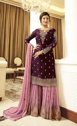 Indian/Pakistani Eid Ramzan Party Wear Wedding Wear Sharara Style Salwar Suit for Women2