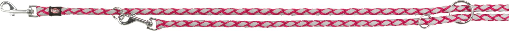 TRIXIE dog lead Cavo V-leash L–XL, 78.74 inches, ø 0.71 inches in fuchsia - adjustable leash with reflective elements - for large to very large dogs - 135911