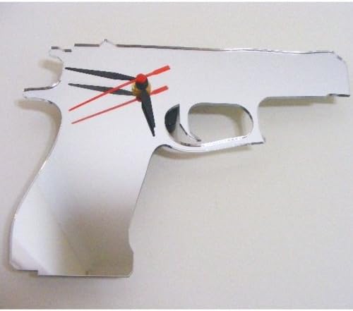 Super Cool Creations Gun Clock Mirror 30cm x 20cm