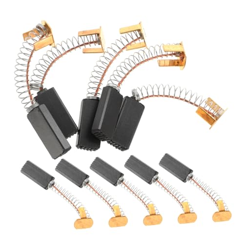 Mikikit 10 piezas Escobillas de para Motor Repuesto para Herramientas Eléctricas Compatibles con Máquinas de Sellado y Centrífugas Hechas de Grafito y Aleación Resistente Altas