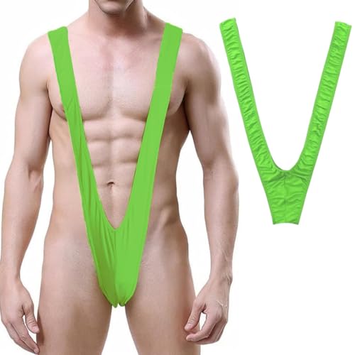 KING STORY Herren Badeanzug Mankini Scherzartikel Mankini Borat V-Sling Stretch Bodysuit Tanga Reizwäsche Lustiger Badeanzug Junggesellenabschied Erotik Schwimmen Swimming Pool