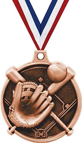 1.5" Baseball Medal - Bronze Baseball Glove Award Medals Prime