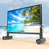 SYMMKI 11Ft Upgraded Airtight Design Inflatable Projector Screen, Outdoor Movie Screen One-time Inflatable Support Front/Rear Projection - No Need to Keep Inflating