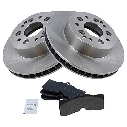 Image of TRQ Rear Semi Metallic Brake Pad and Rotor Set | For 1965-1982 Chevrolet Corvette