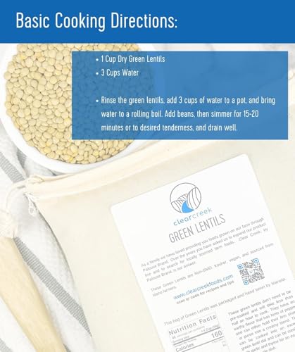 Palouse Brand Grown in Montana Green Lentils • 25 lbs • Non-GMO • Kosher • Vegan • Non-Irradiated