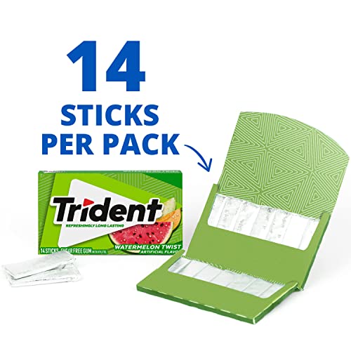 Image of Trident Sugar-Free Chewing Gum Variety Pack, Fruit, 15 Packs of 14 Pieces