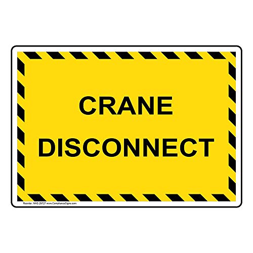 Autocollant déconnexion de grue en vinyle imperméable lot de 4