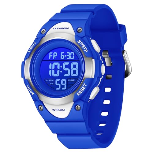 Kids Digital Watch Boys Girls Ages 3-15 Watches 7 Color Lights 5ATM Waterproof Kids Watch Boys Girls Stopwatch Alarm Sport Outdoor