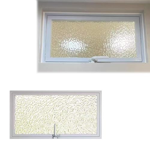 360&deg;Rotating Hopper Window, White, 70x45cm/28x18in Flush Mount Aluminum Ventilation Window with...