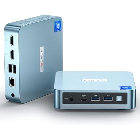 PELADN N95 Mini PC, Intel 12th Gen Alder Lake- N95(up to 3.4GHz), 16GB DDR4 3200Mhz RAM 512GB M.2 PCIe SSD, Desktop Computer Support 4K Dual Display/USB3.2/WiFi 5/BT4.2 Cover