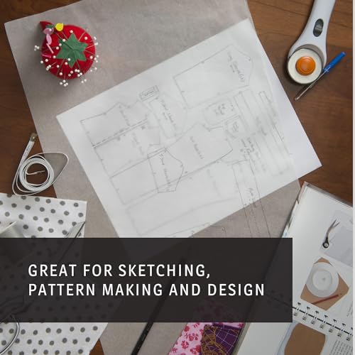 Bienfang Sketching & Tracing Paper Roll, White, 12 Inches x 50 Yards - for Drawing, Trace, Sketch, Sewing Pattern - Thumbnail 5