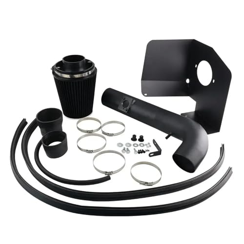 Para Cadillac Para Escalade 6.2L V8 2009-2013 De Admisión Aire Frío Negro Acero Al Aluminio Filtro Con Protección Térmica Manguera Admisión Aire