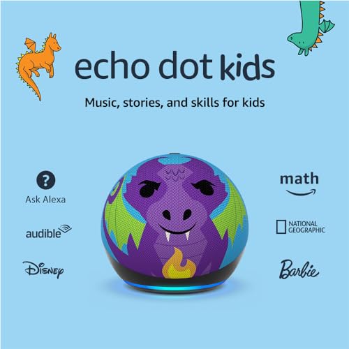 Amazon Echo Dot Kids with Alexa (newest model), Designed for kids...