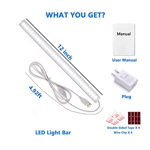 Jusjubr Under Cabinet Light, 12 Inch Plug In Led Closet Light With Memory Function thumb #5