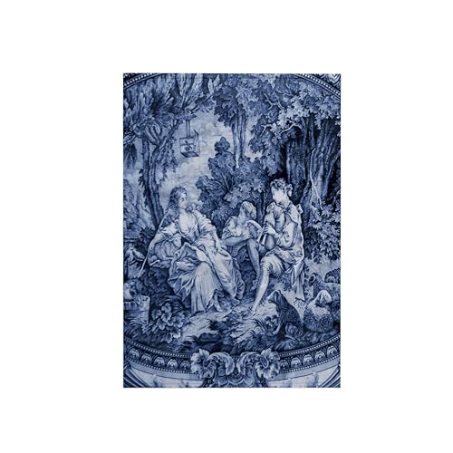 3dRose French Blue Toille I Towel, 15