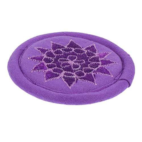 Toddmomy Art Embroidered Teapot Cushion Meditation Sound Bowl Mat Buddhist Decorative Pillow Buddhism Accessory