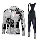 UGLYFROG Hombres Chaqueta de Ciclismo MTB Invierno Térmico Respirable Cómodo Manga Larga Maillots+Pantalones de Acolchado 3D para Hombres Conjunto Completo Equipo de Cycling FAXBY1901
