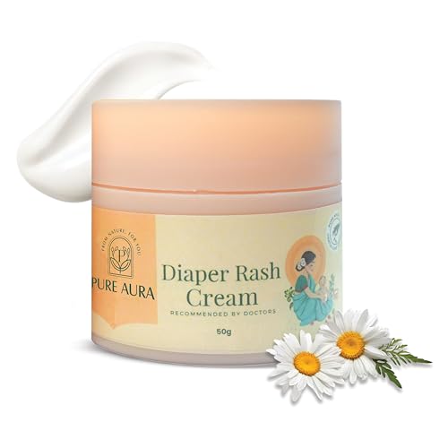 Pure Aura Baby Diaper Rash Cream 50gm | Ayurvedic Healing for Sensitive Skin | Natural & Chemical-Free | Fast Relief for Redness | Safe for Newborns | Trusted by Moms & Doctors | Made in India