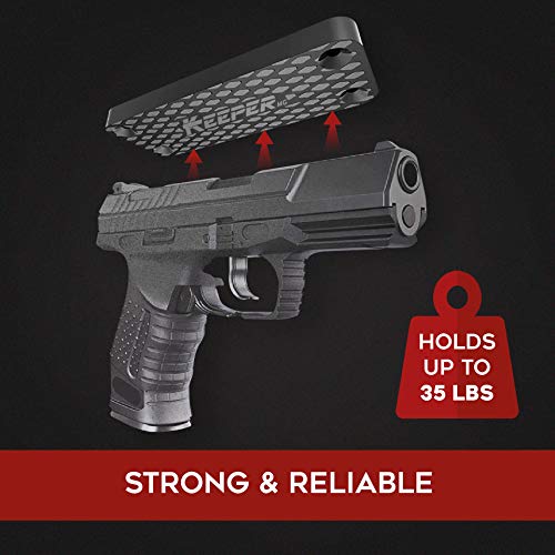 Keeper Mg Gun Magnet For Vehicle - Magnetic Quickdraw Holder For Rifle, Handgun, Shotgun, Pistol Up To 35Lbs - Tactical Car Holster & Mount For Home, Desk, Truck Accessories For Men #TOP4