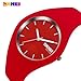 SKMEI Young Women Watches Sports Silicone Band Waterproof Fashion Casual Simple Quartz Analog Teens Girls Ladies Gift Red Wrist Watch