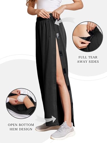 Deyeek Tear Away Pants for Women Side Full Open Sweatpants Loose Fit Casual Post Surgery Adaptive Clothing with Pockets2