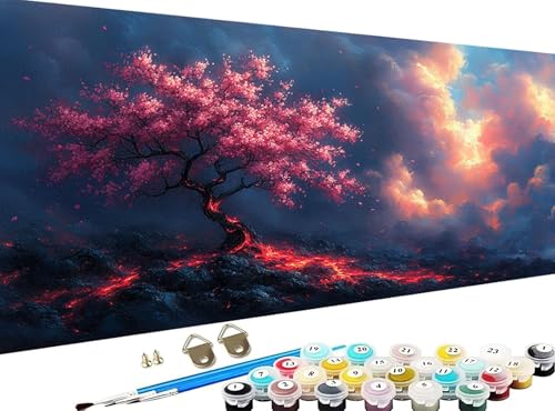 G i lp DIY yCgoCio[  h G fW^GZbg uVƃANGt hG l̃NtgANeBreB Paint by Numbers z[ NX}X  av[g 60x120cm