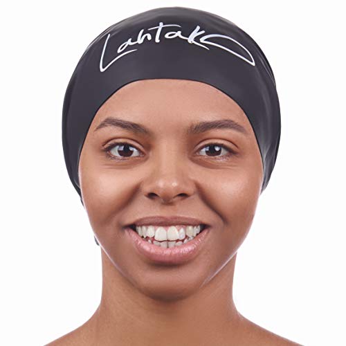Lahtak & Extra Large Swimming Cap Stylish, Waterproof Silicone Swim Hat for Long Hair Women