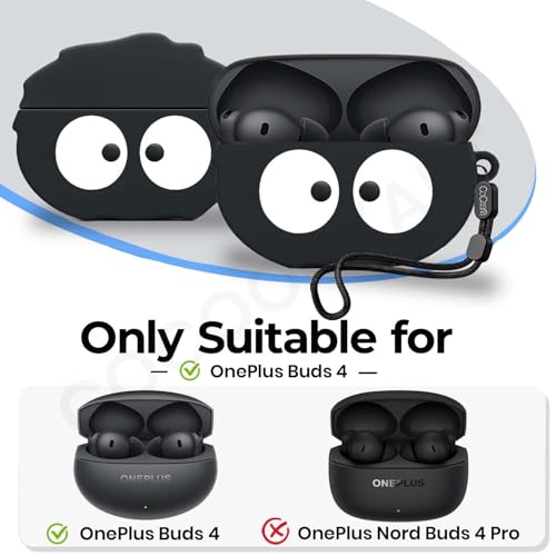 Image of Soft Silicone Case Cover Compatible for OnePlus Buds 4 (Briquette, Lanyard)