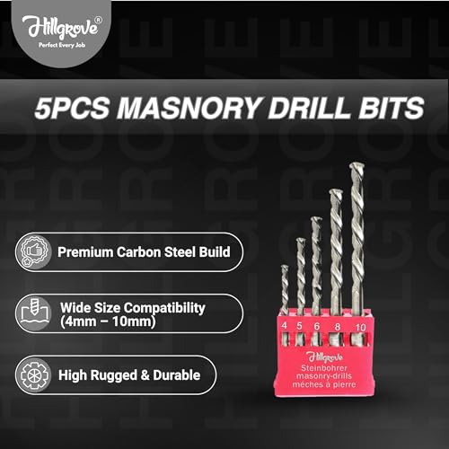 Image of Hillgrove HGCM1363M1 1200W 100% Copper Winding 26mm Rotary Hammer Impact Gun Chipping Hammering Drilling Breaker Drill Machine Kit Set
