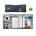 Sea Otter Family Desk Mat Non-Slip Laptop Writing Pad Large Keyboard Mousepad with Rubber Base 23.6