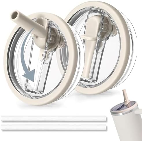 2 Stanley Cup Deckel Ersatz - Auslaufsicher Für 40oz Quencher H2.0 Mit Trinkhalmen