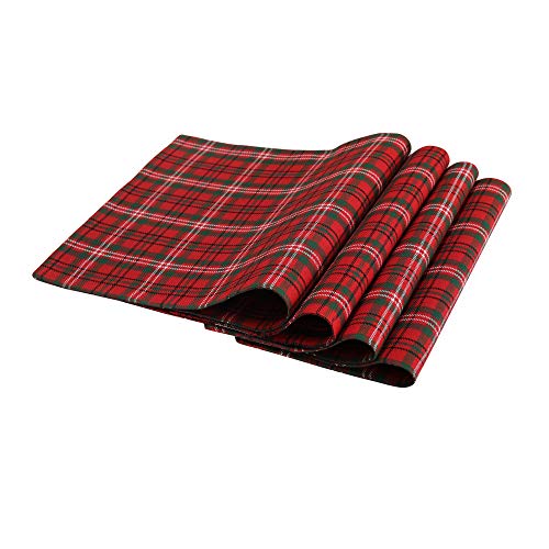 DG-Collections-Cotton-Placemats-Set-of-4-Double-Sided-Placemats-13-X-19-Inch-Red-Green-Plaid-Perfect-for-Thanks-Giving-Christmas-Spring-Summer-Holidays-Christmas-and-for-Everyday-Use DG Collections Cotton Placemats Set of 4 Double Sided Placemats 13 X 19 Inch Red Green Plaid Perfect for Thanks Giving Christmas Spring Summer Holidays Christmas and for Everyday Use