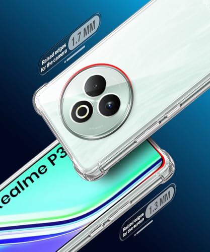 Image of WOW IMAGINE Clear Back Cover Case for Realme P3 Pro 5G | Shockproof Soft TPU Case | Cushioned Edges for Ultimate Protection Back Cover Case - Transparent