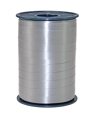 C.E. Pattberg AMERICA Gift curling Ribbon slate (grey), 273 yards of balloonribbon for Gift Wrapping 0.39 inches width