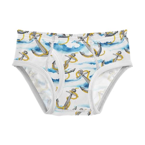 Gray Anchors Yellow Ropes Toddler Boy's Underwear 2T 202c1742