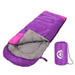 SWTMERRY Sleeping Bag 3 Seasons (Summer, Spring, Fall) Warm & Cool Weather – Lightweight,Waterproof Indoor & Outdoor Use for Kids, Teens & Adults for Hiking and Camping
