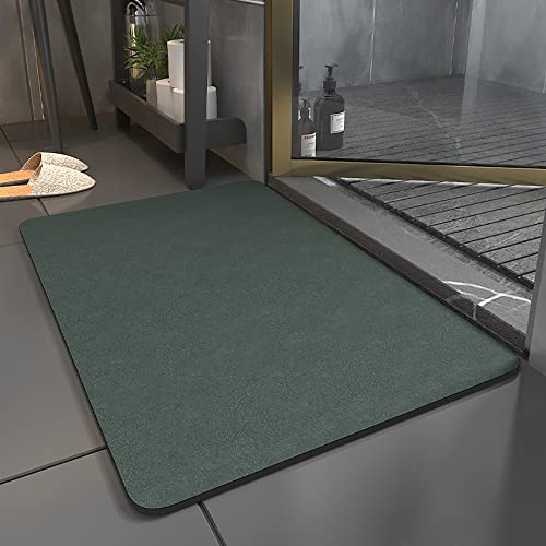 Tapis de bain antidérapant en diatomite verte contre les glissades et l'humidité