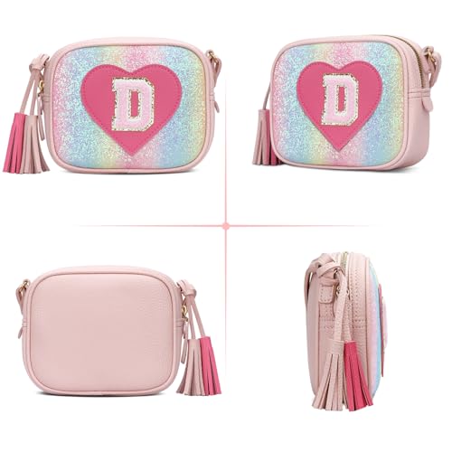 Image of KKXIU Birthday Gifts for Girls Initial Toddler Purse Cute Kids Crossbody Bag