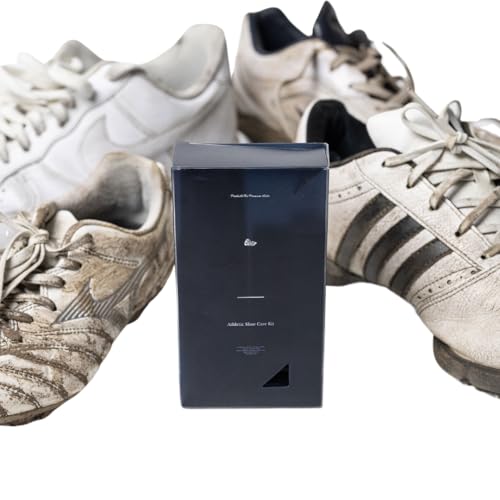 [KicksWrap] キックスラップ Athletic Shoe Care Kit(アスレチックシューケアキット) 野球 サッカー ゴルフ テニス ラグビー ソフトボール 陸上 作業靴 登山靴 スニーカー スパイク スポーツ シューズ 泡タイプ 水不要 クリーナー ブラシ セット レザー 合成皮革 ミッドソール アウトソール 素材にやさしい 痛めない 頑固な汚れ 汚れ落としの商品画像（Amazon）