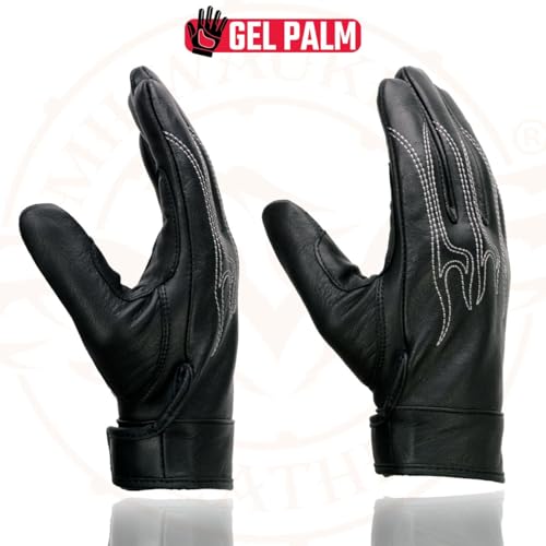 Image of Milwaukee Leather Men's Leather Motorcycle Gloves - Gel Padded Palm, Adjustable Wrist, Riding Gloves - 5X-Large