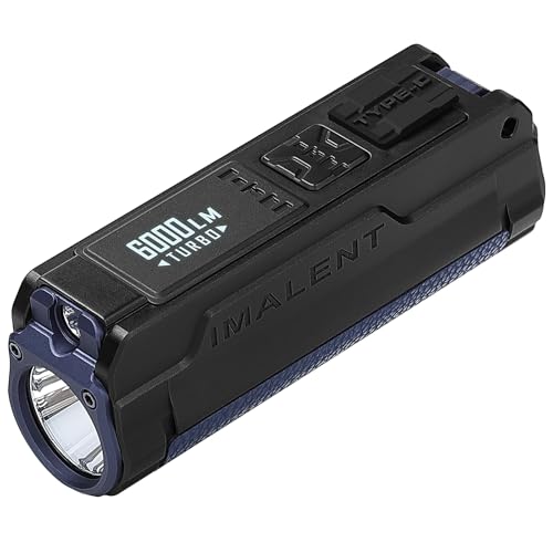 Imalent BL70 EDC Torcia Minimalista, 6000 Lumen Torcia Tattica, Luce Bianca e Rossa, con 1 CREE XHP70.2 LED, Display...