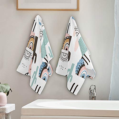 Vdsrup Llama Cactus Hand Towels Chic Cacti Alpaca Towel Set Of 2 Animals Small Bath Towels Soft Guest Face Towel Bathroom Decorations Thin Kitchen Tea Dish Towels 14X28 In #TOP4