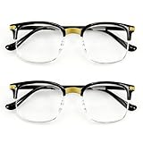 Lwezgi 2 Stück Smart Zoom Brille, Brille Automatische Dioptrien Anpassung, Intelligente Brillen, Selbstanpassende Gläser, Blaulichtblockierung, Leicht und Komfortabel, für Lesen Und Alltag
