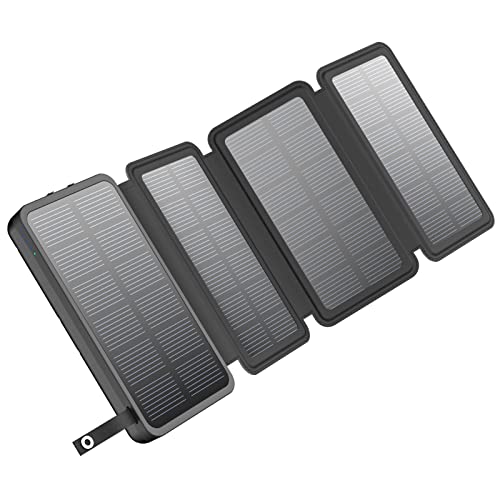 Power Bank Solare 25000mAh ADDTOP - Impermeabile, 3 USB, Luci LED Per Escursionismo E Emergenze - Foto 5